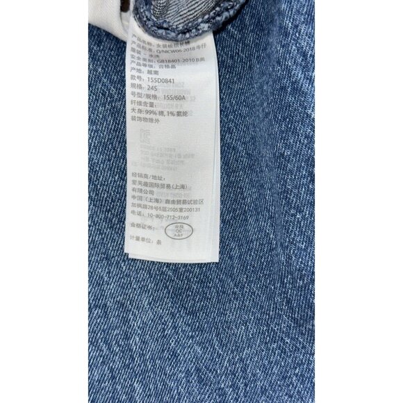 Abercrombie & Fitch Boyfriend Mid Rise Distressed Jeans Women's 24/00 Blue Denim - Picture 5 of 8